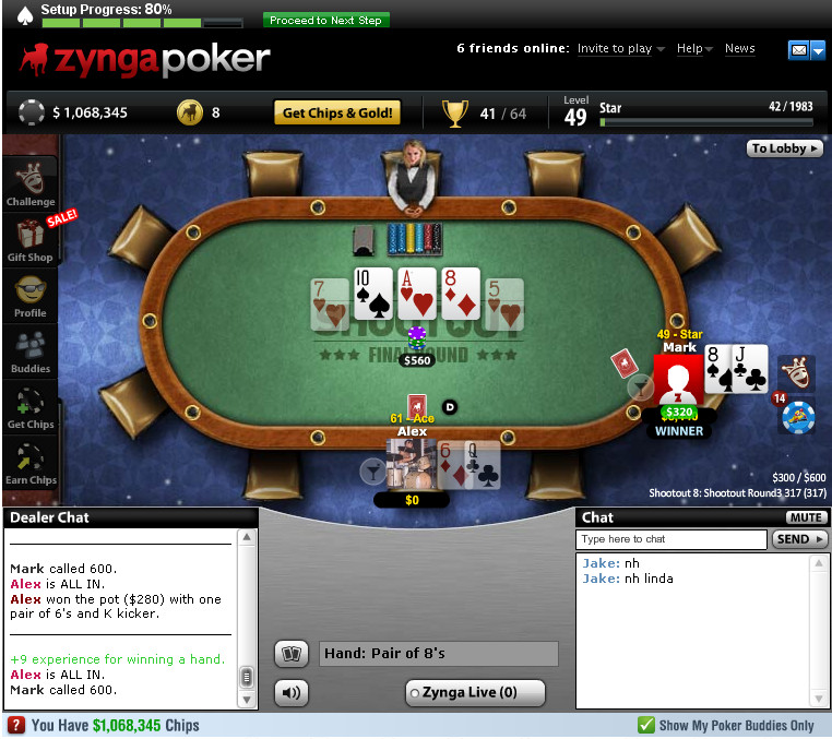 Zynga won final table