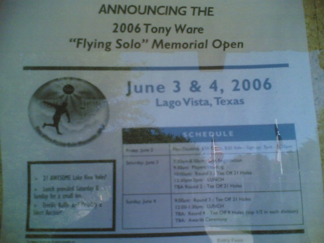 Flying solo Memorial Open