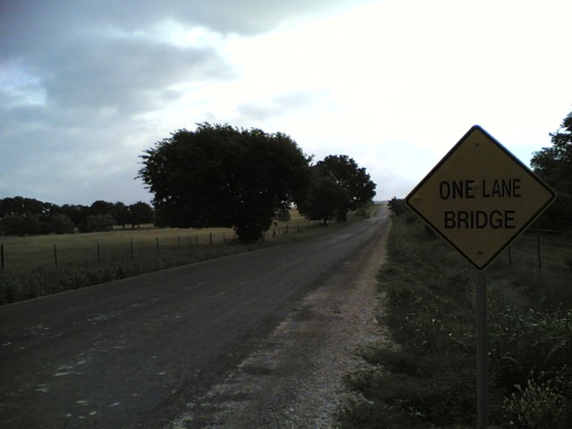 One lane bridge