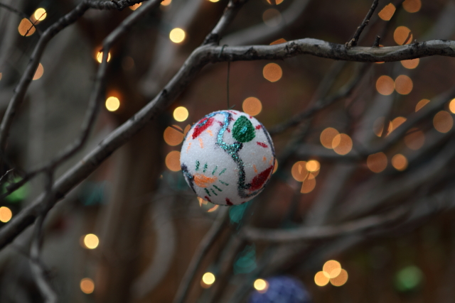 Christmas ornament bokeh