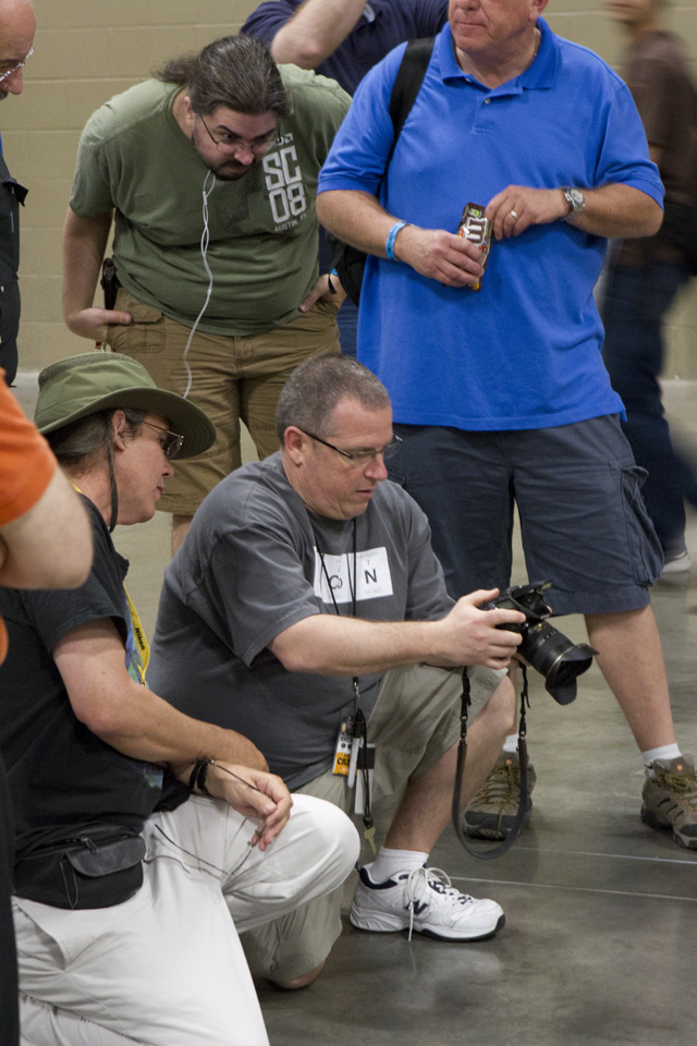 David Hobby taking pictures of the Flash Bus