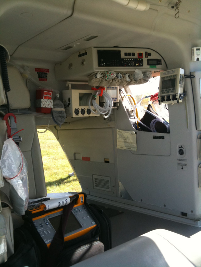 Medical Helicopter cargo area