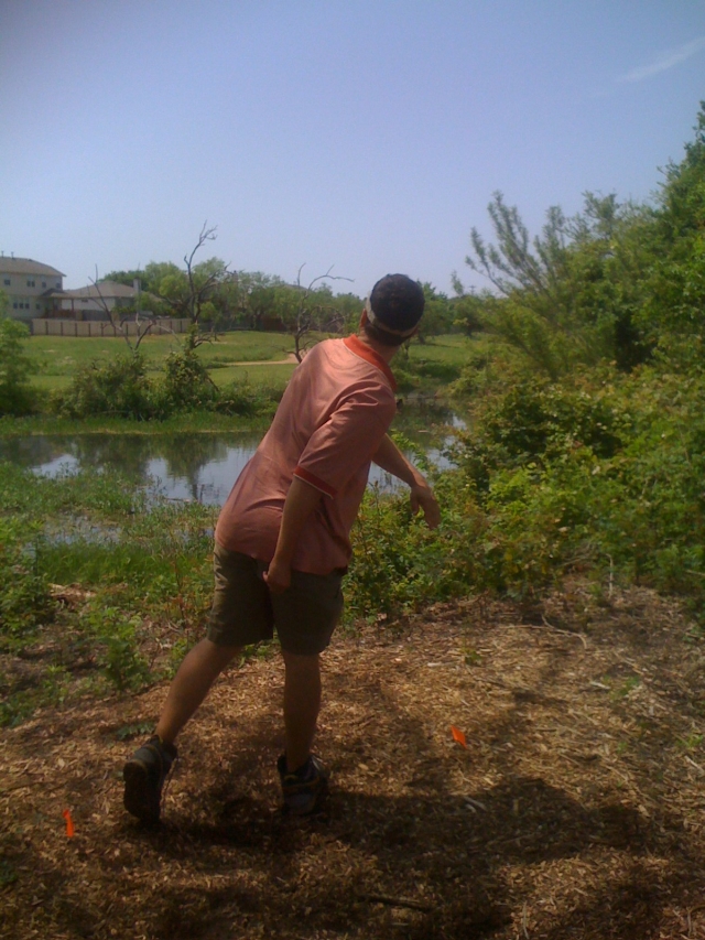 John throwing across the water